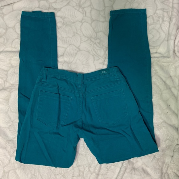 U-51 Turquoise Skinny Jeans - Picture 3 of 4